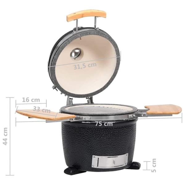 vidaXL Kamado Keraaminen Grilli/Savustin 44 cm
