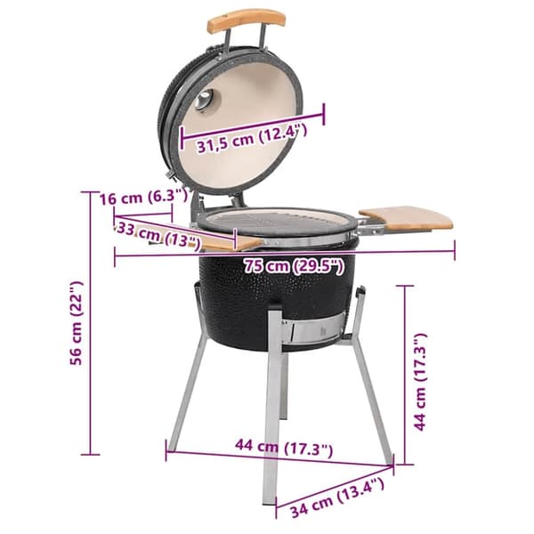 vidaXL 41139 Karnado keramisk grill 76 cm