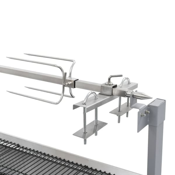 vidaXL elektrisk grill med rotisserie rustfrit stål