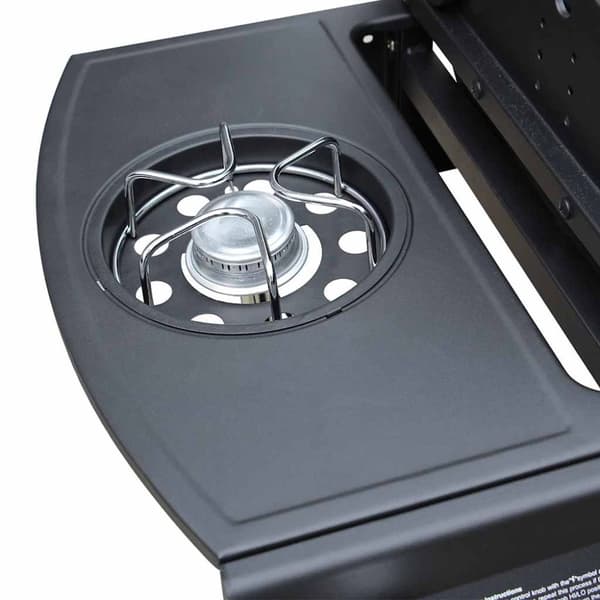 vidaXL Gassgrill 4+1 kokesoner svart