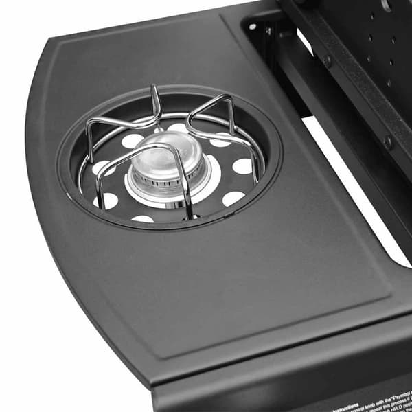 vidaXL Gasolgrill 6+1 kokzoner svart