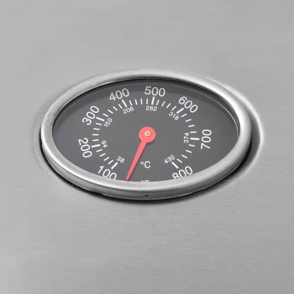 vidaXL gasgrill 4+1 kogezoner sort og sølvfarvet
