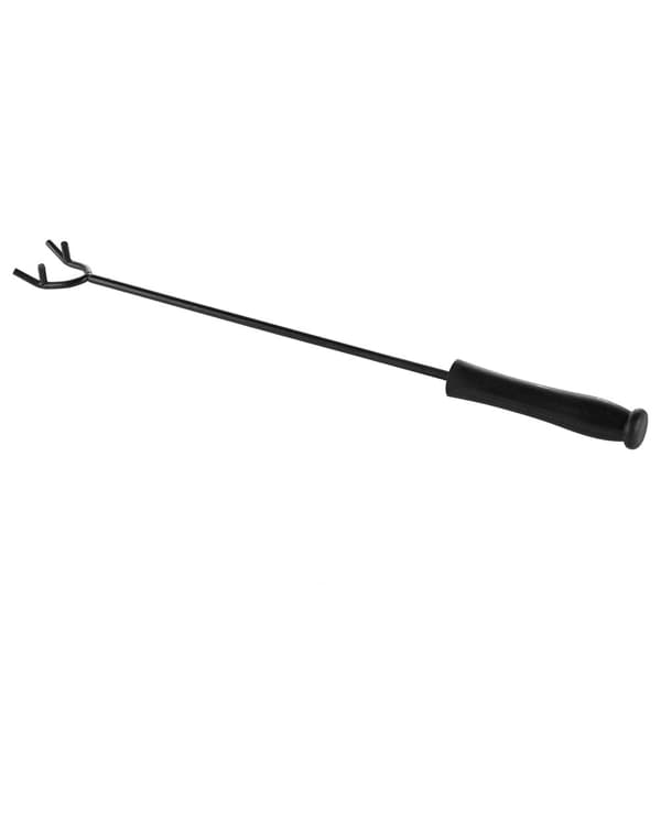 Bålfad i Sort Stål 35 cm Rund Udendørs Have inkludere grilltilbehør
