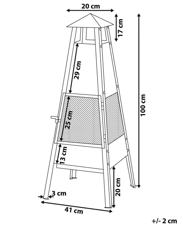 Ildsted Sort Stål 100 cm pyramide form Udendørs Have inkludere grilltilbehør i moderne minimalistisk design