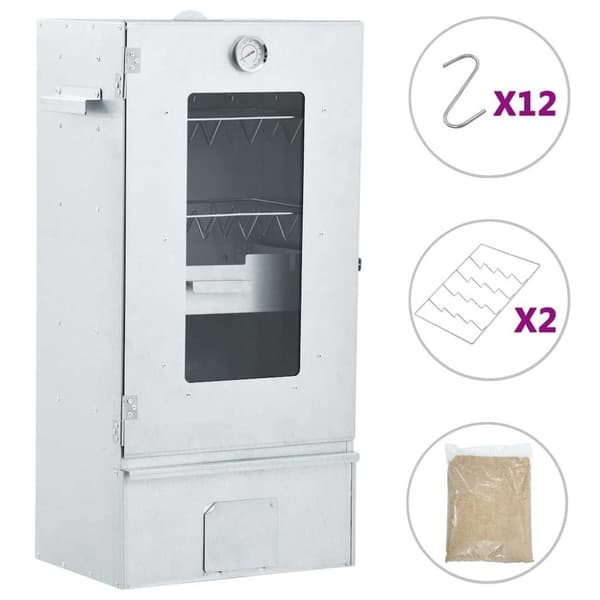 vidaXL rygeovn 44,5 x 29 x 83 cm med 1 kg træflis