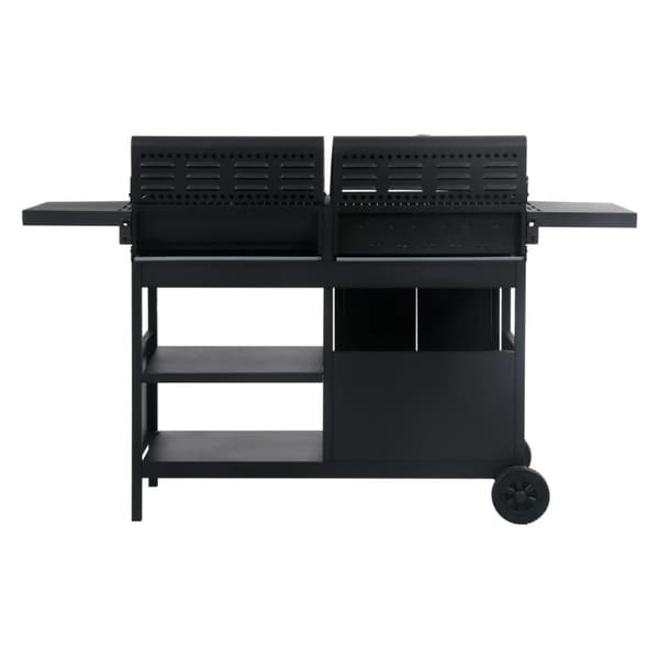 vidaXL gas- og kulgrill med 3 blus