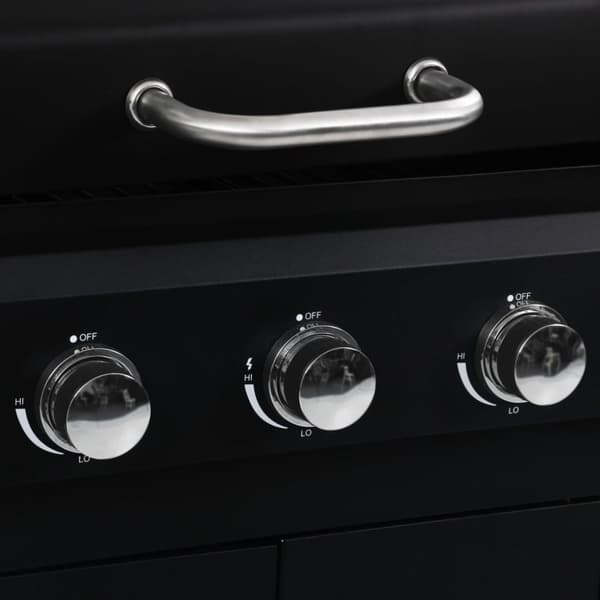 vidaXL gas- og kulgrill med 3 blus