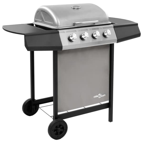 vidaXL gasgrill 4 brændere sort og sølvfarvet vidaXL gasgrill 4 brændere sort og sølvfarvet