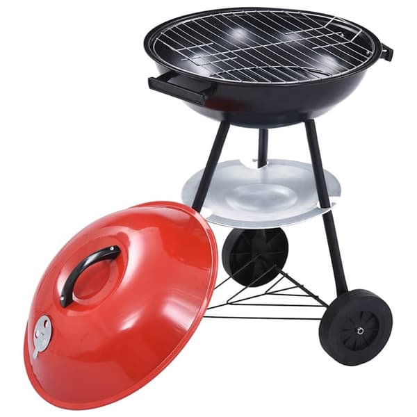 vidaXL transportabel kulgrill med hjul XXL 44 cm