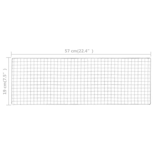 vidaXL bærbar campinggrill 60x22,5x33 cm stål
