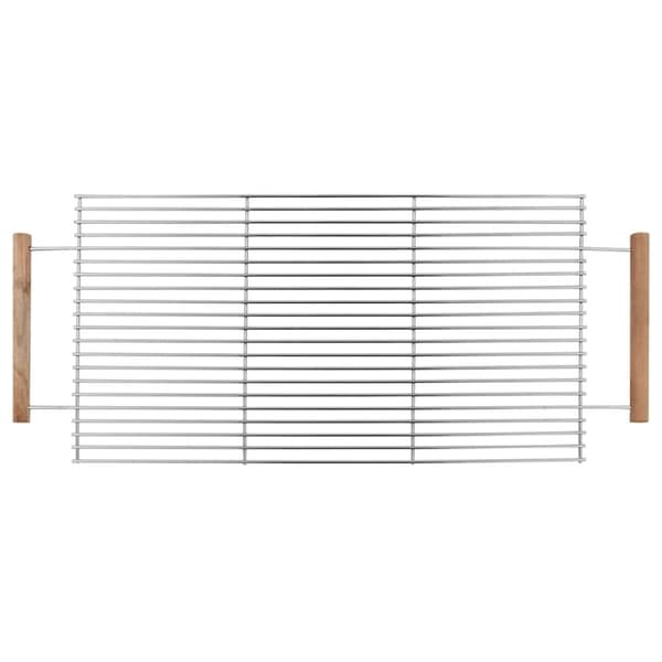 vidaXL kulgrill med hjul og 2 hylder XXL rustfrit stål