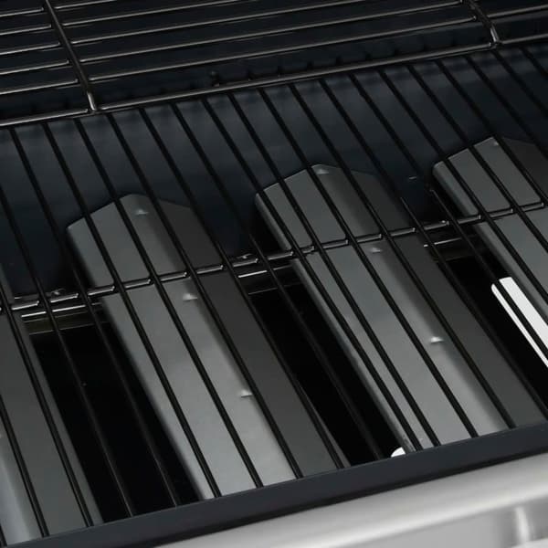 vidaXL Gasolgrill 4+1 kokzoner svart och silver