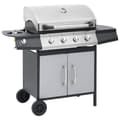 Miniatyrbild 5 av 10: vidaXL Gasolgrill 4+1 kokzoner svart och silver
