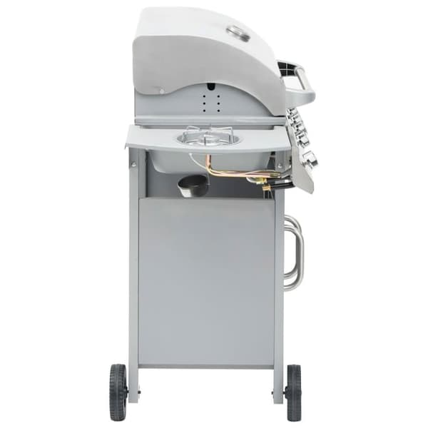 vidaXL gasgrill 4+1 grillzoner rustfrit stål sølvfarvet