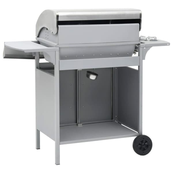 vidaXL gasgrill 4+1 grillzoner rustfrit stål sølvfarvet