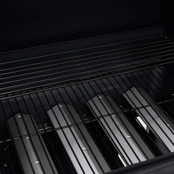 vidaXL gasgrill 4+1 grillzoner stål sort