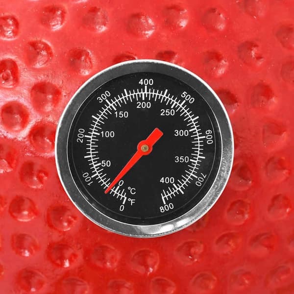 vidaXL Kamado Kullgrill med røyker keramisk 76 cm