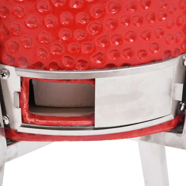 vidaXL Kamado Kullgrill med røyker keramisk 76 cm