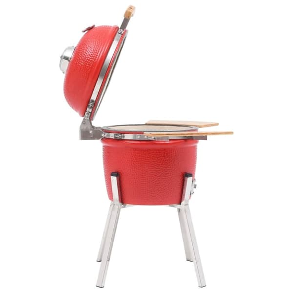 vidaXL Kamado Kullgrill med røyker keramisk 81 cm