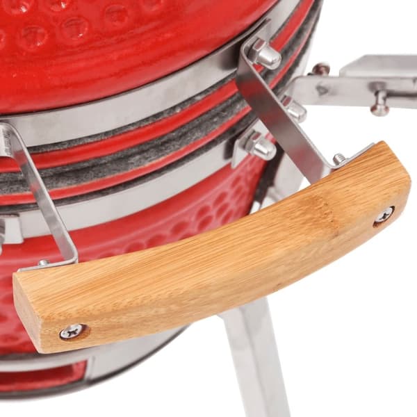 vidaXL Kamado Kullgrill med røyker keramisk 81 cm