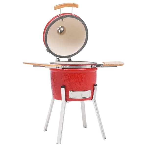 vidaXL Kamado Kullgrill med røyker keramisk 81 cm