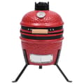 Pikkukuva 3 / 11: vidaXL Kamado 2-in-1 grilli/savustin keramiikka 56 cm punainen