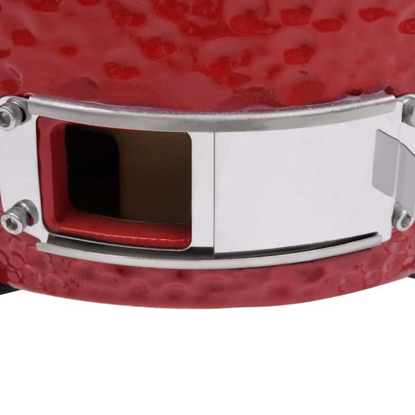 vidaXL Kamado 2-in-1 grilli/savustin keramiikka 56 cm punainen