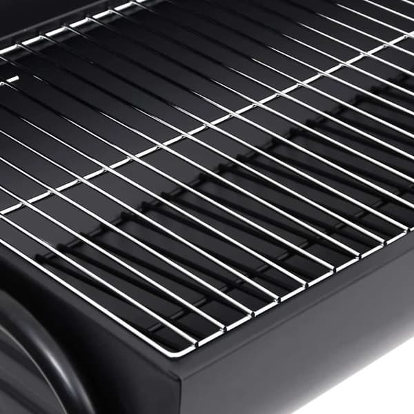 vidaXL Tønnegrill med 2 grillrister svart 80x95x90 cm stål