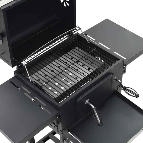 vidaXL 3-i-1 udendørs pizzaovn og grill sort