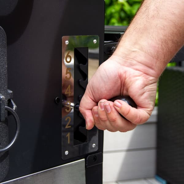XXL BBQ Røggrill Kulgrill Bærbar Wheel Grill BBQ Grill Trolley Udendørs Madlavning Sort Rustfrit Stål Termometer Regnslag