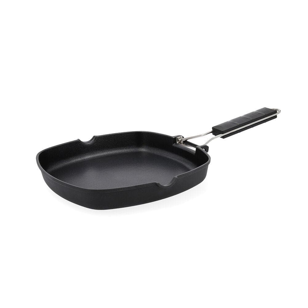 Flat grill pan Quid Ebano Black Metal (24,5 cm)