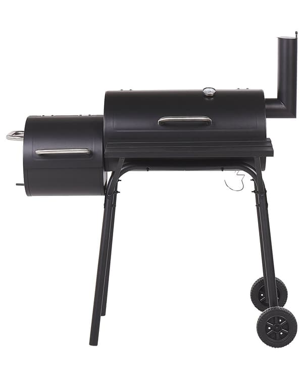 Kulgrill Sort Stål og Polypropylen 115 x 54 x 113 cm Dekorativ Bedste Grill med Hjul Transportabel til Have Terrasse Indretning Udendørs