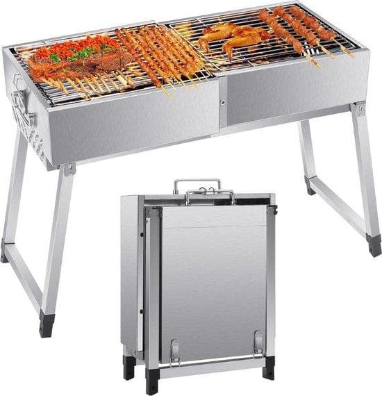 Barbecue | Grill | Rostfritt stål | Bbq för camping | Kompakt | Bärbar grill