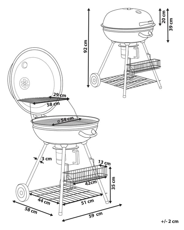 Kuglegrill Sort Smart Havegrill Kulgrill