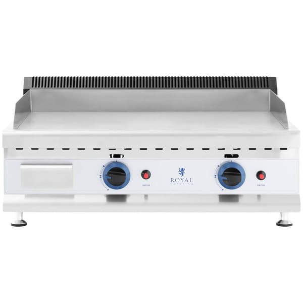 Royal Catering Gas-stekbord - Dubbelt - 74,5 x 40 cm - Slät - 2 x 3100 W - Naturgas - 20 mbar