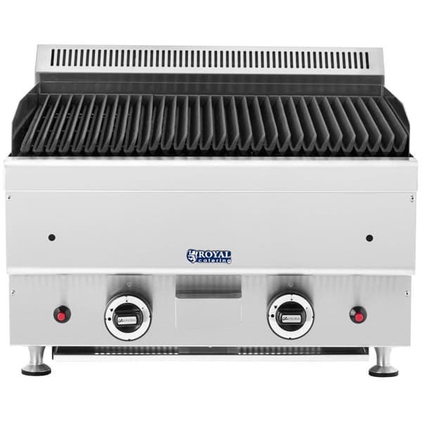 Royal Catering Lavastensgrill - 2 x 7200 W - 50 x 47 cm - 0 - 460 °C - Royal Catering