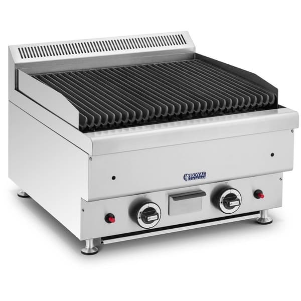 Royal Catering Lavastensgrill - 2 x 7200 W - 50 x 47 cm - 0 - 460 °C - Royal Catering