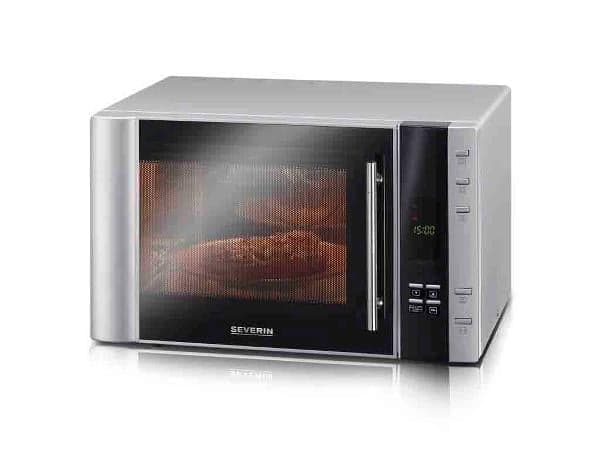 Severin - Microwave with grill 900 watts 30 l - Steel/Black (29069)