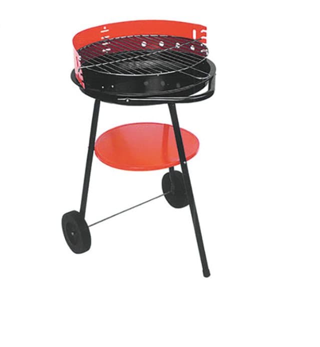 Bärbar rund grillset