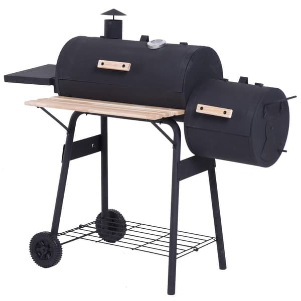 Rootz Smoker Grill BBQ - Sort - Metal, Brænde - 48,81 cm x 20,86 cm x 42,51 cm