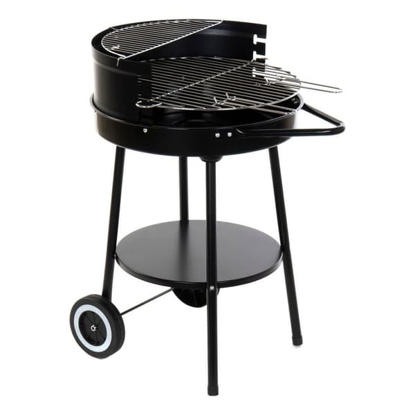 Kolgrill med hjul DKD Home Decor Svart Metall Plast 59 x 49,5 x 82 cm