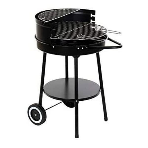 Kulgrill med hjul DKD Home Decor Sort Metal Plastik 59 x 49,5 x 82 cm