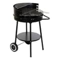Miniatyrbillede 1 af 8: Kulgrill med hjul DKD Home Decor Sort Metal Plastik 59 x 49,5 x 82 cm