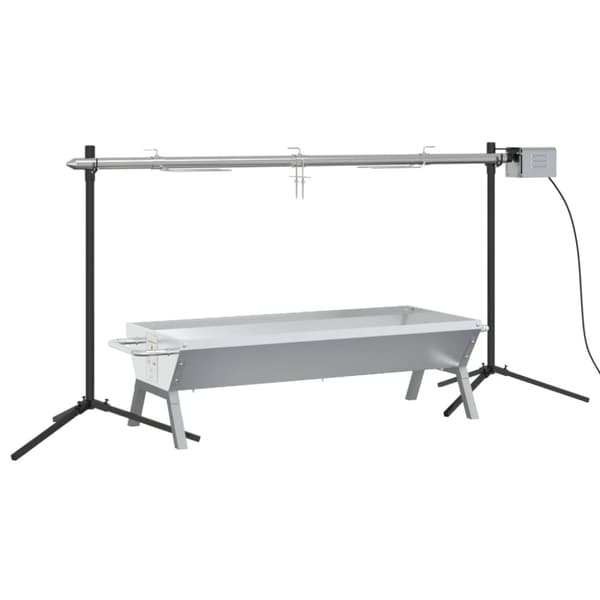 vidaXL Automatisk grill- og brettsett rustfritt stål