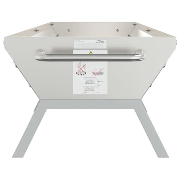 vidaXL Grillbricka silver 158x42x31 cm rostfritt stål