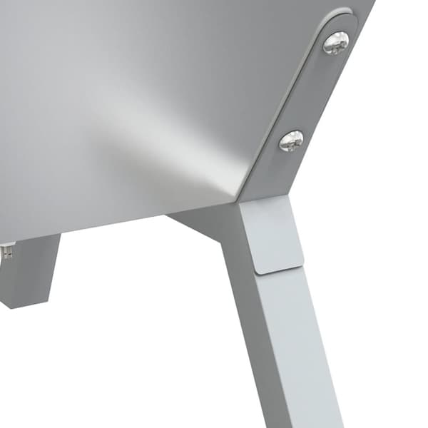 vidaXL Grillbricka silver 158x42x31 cm rostfritt stål