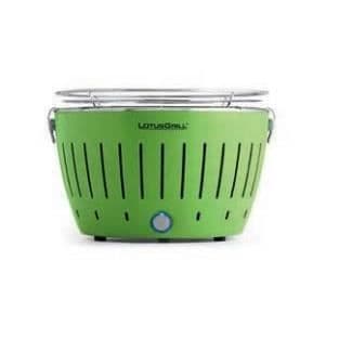LotusGrill -NY MODELL 2019 - GRÖN Minigrill Ø 25,8 cm med batterier och USB-strömkabel Grön