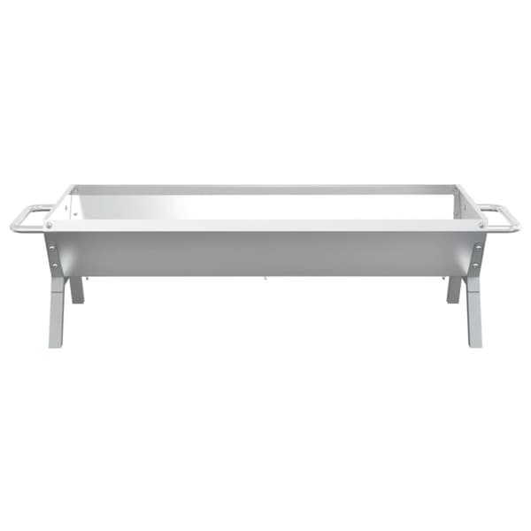 vidaXL grillbakke 118x42x30,5 cm rustfrit stål sølvfarvet