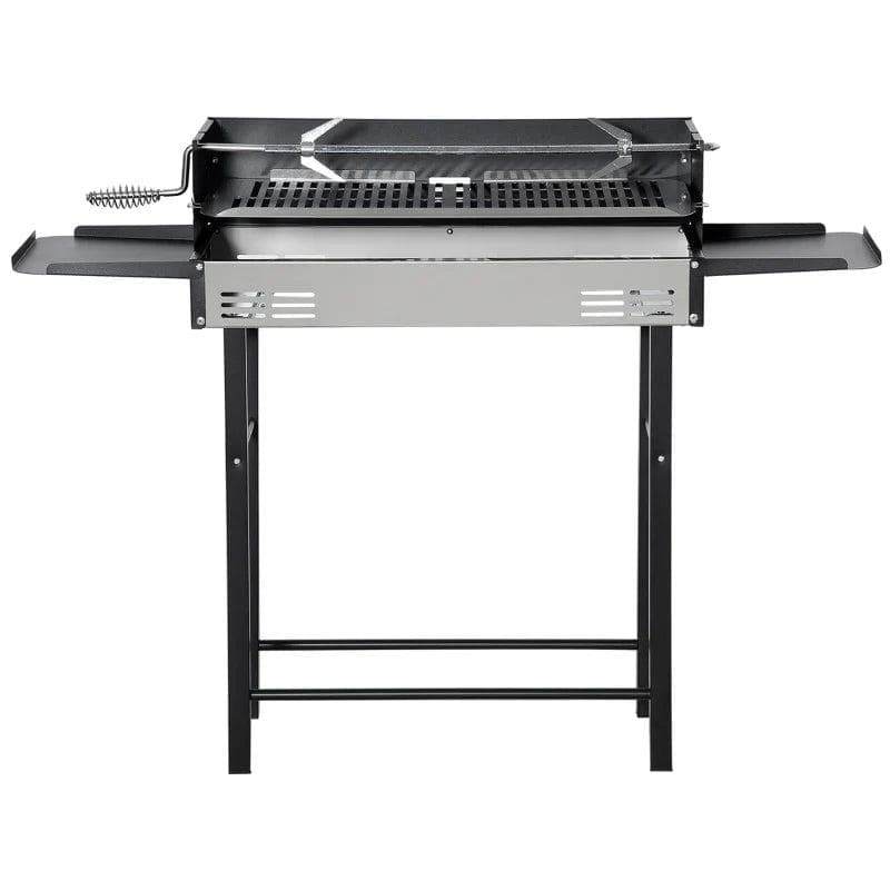 Rootz Charcoal Grill Camping Grill with Grill Grate and Rotisserie