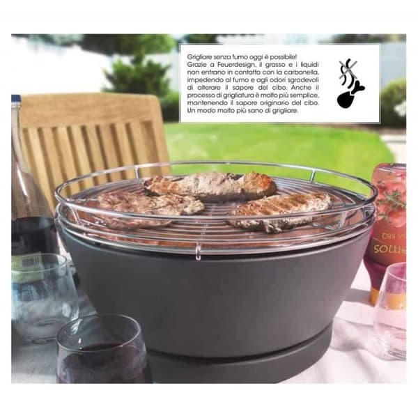 FEUERDESIGN-VESUVIO grill Grill AZZURRO-KIT LIGHTING GEL + CHARCOAL 3 Kg + TÅNG - Charcoal - FEUERDESIGN